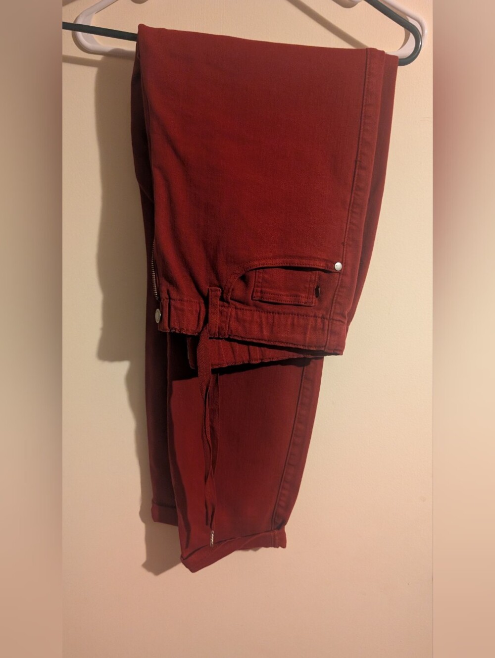 Judy Blue Burgundy Drawstring Jeans